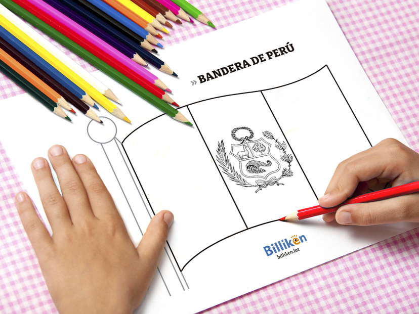 Bandera de Perú para colorear