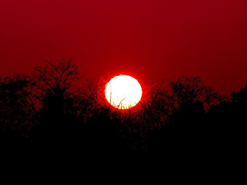 sol fuerte causando alta temperatura y calor el día más caluroso